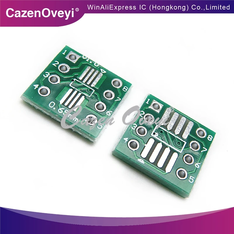 20pcs/lot TSSOP8 SSOP8 SOP8 to DIP8 PCB SOP-8 SOP Transfer Board DIP Pin Board Pitch Adapter In Stock