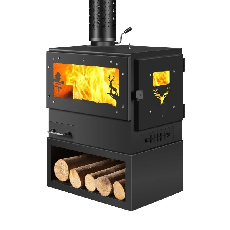 

Real fire fireplace Wood burning firewood heating stove Firewood burningn Winter small stove