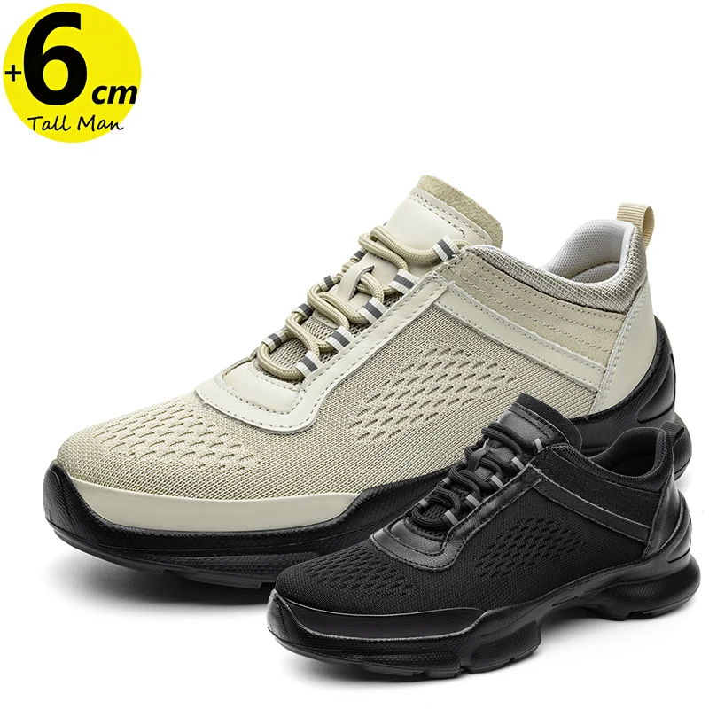 

Мужские массивные кроссовки, увеличивающие рост стельки, лифт 6 см, большие размеры 36–46, спортивная обувь, всесезонная обувь