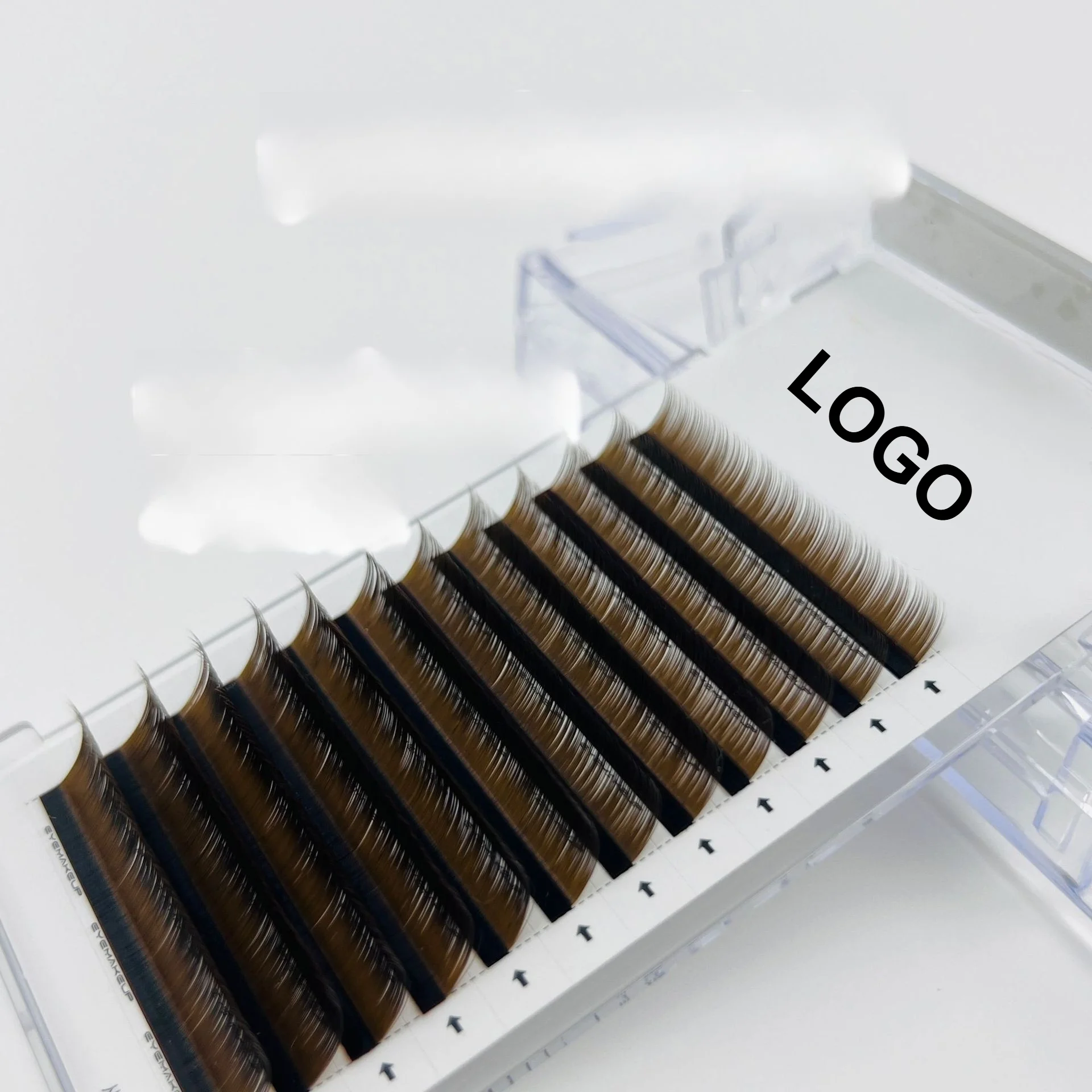 Camellia Lashes Deep Brown Matte Pointy Tips Fluffy Non-Spreading Root Self-Grafting Guofeng Curl Eyelash Extensions Bulk/Wholes