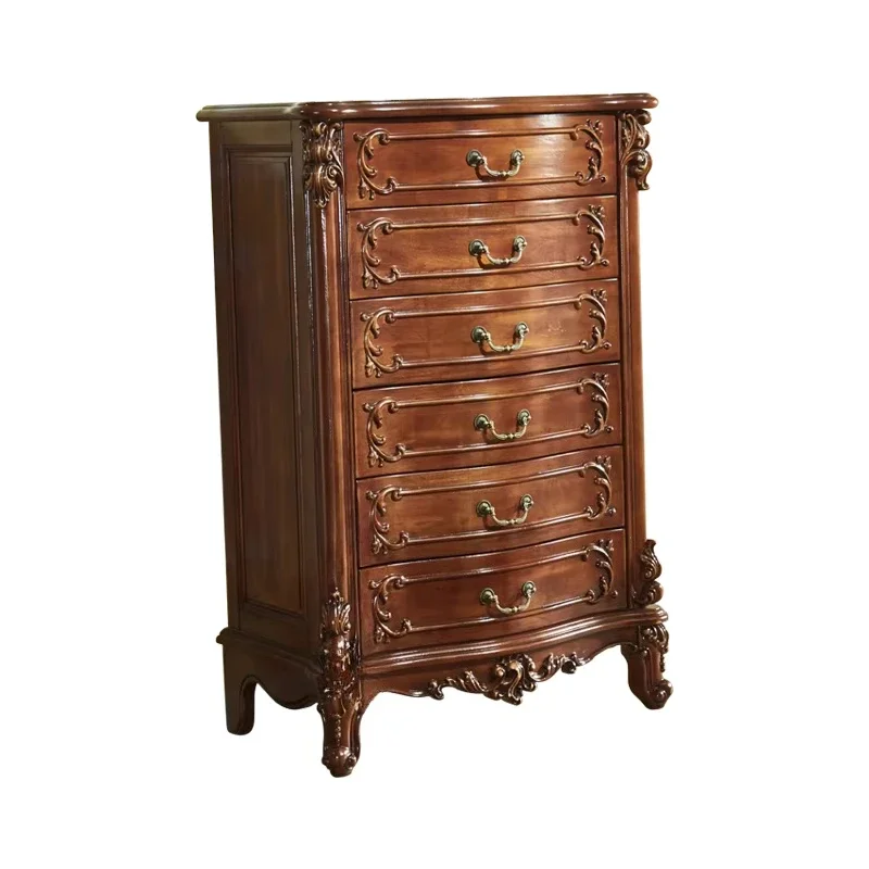 

Deluxe solid wood storage cabinet with four drawers and five drawers Six drawer bedroom wardrobe