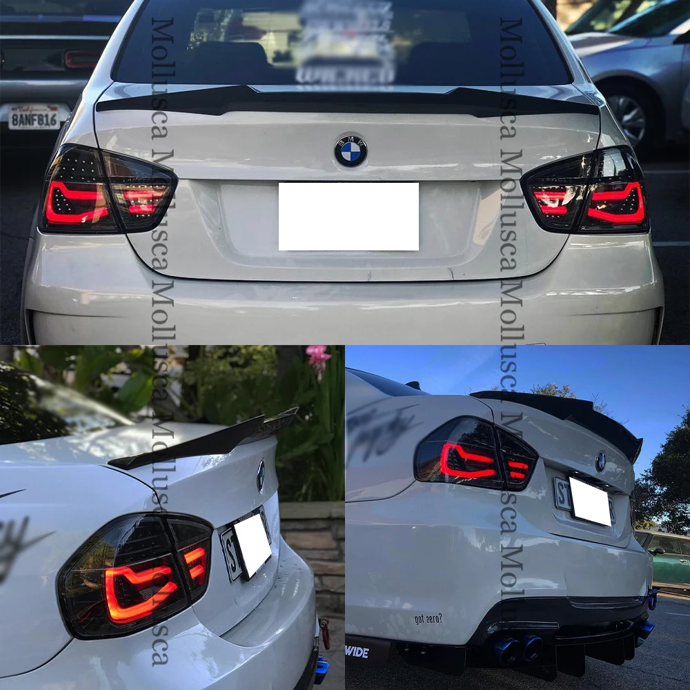 For BMW 3 Series E90 4Door/E90 M3 M4 Style Carbon fiber Rear Spoiler Trunk wing 2004-2011 FRP honeycomb Forged