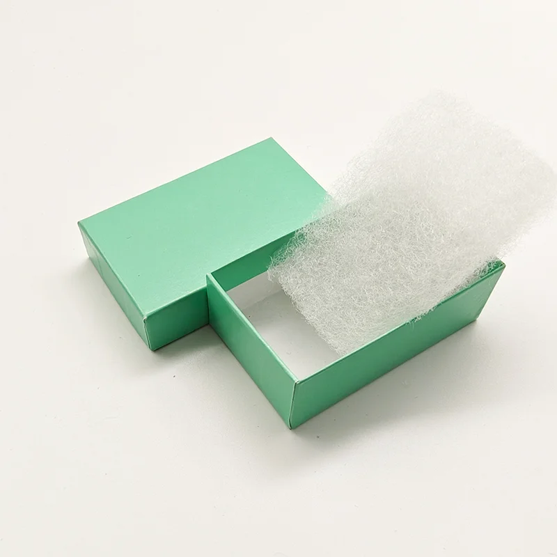 100pcs #21 Teal Blue Mini Ring Paper Cardboard Boxes For Jewelry Storage Cotton Filled Box (2-1/2*1-1/2*7/8''inch)