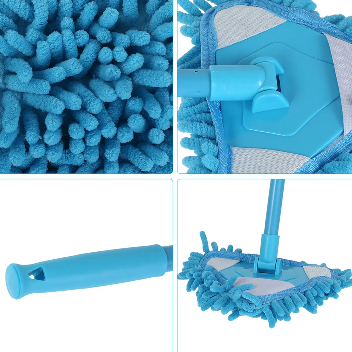 Triangular Cleaning Mop 180 Degree Rotatable Home Wall Ceiling Floor Cleaning Wash Tool Room Kitchen Clean Brush Bed Bottom