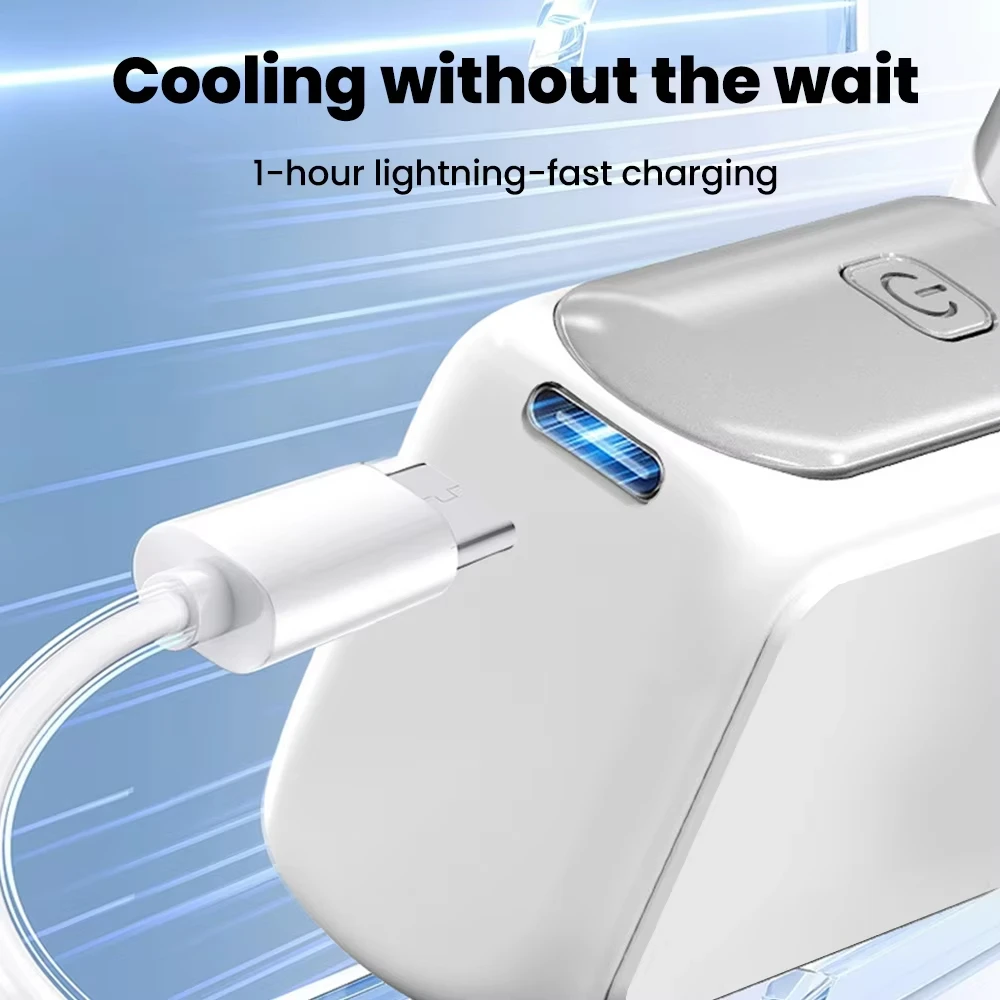 Portable Handheld Mini Fan 5 Speed Adjust Type C Rechargeable Fan Digital Display Desktop Fan Outdoor Hot Sale 2026 image 6