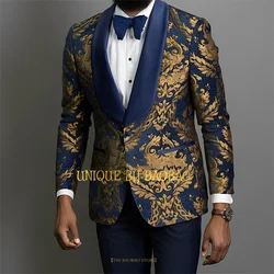 Men's 2-piece wedding suit (coat+pants) Jacquard polka dot shawl lapel set engagement ball concert cocktail party custom tuxedo