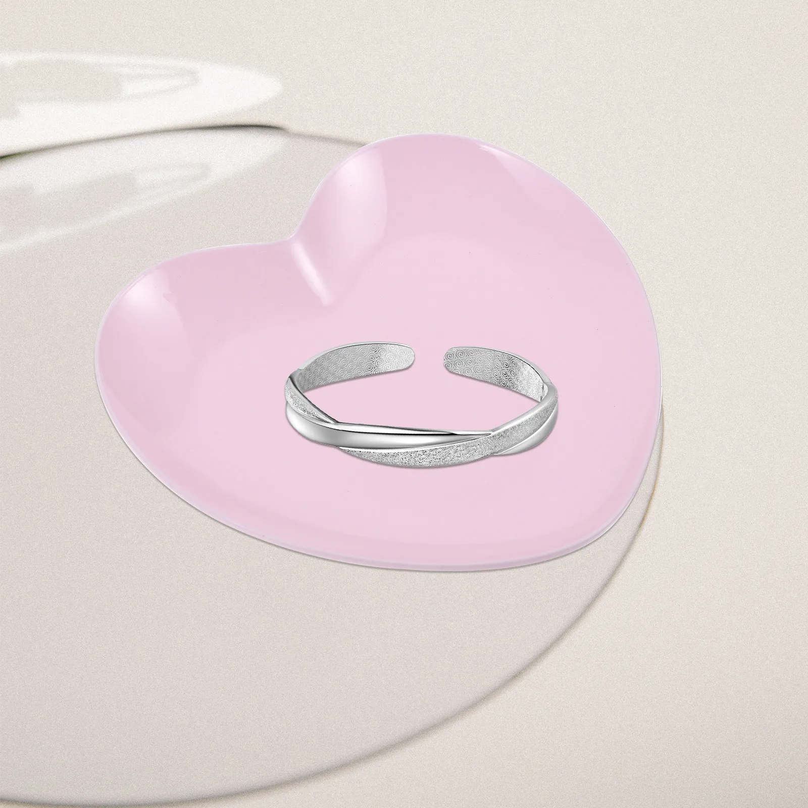 

Подставка для украшений в форме сердца из нержавеющей стали: стильная тарелка для колец, держатель для ключей, органайзер для мелочей для спальни, гостиной, прихожей, стола