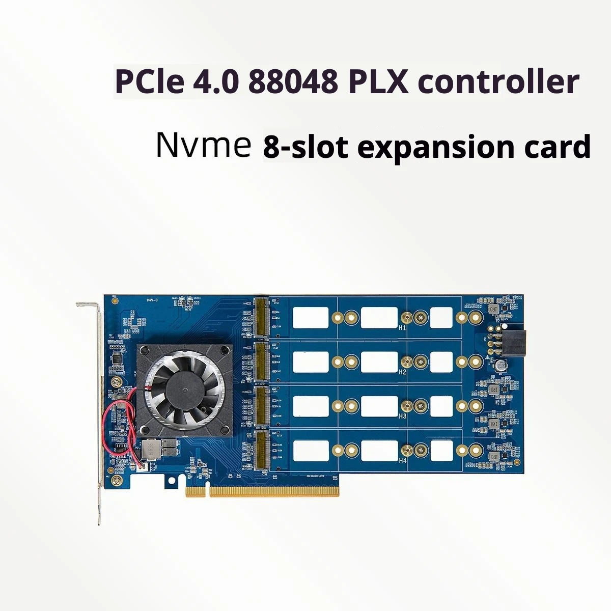 PEX88048 expansion card/PCIe4.0/M.2/Nvme/hard disk free main board split/8 disk position