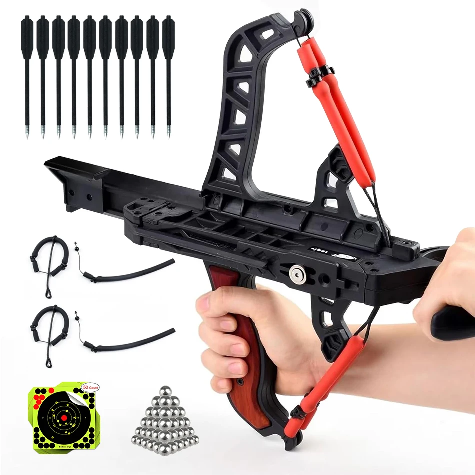 

30-60 LBS Laser Aiming, 7-round Compound Bow and Arrow Support, Steel Ball Switchable Shooting, Outdoor Hunting Shooting