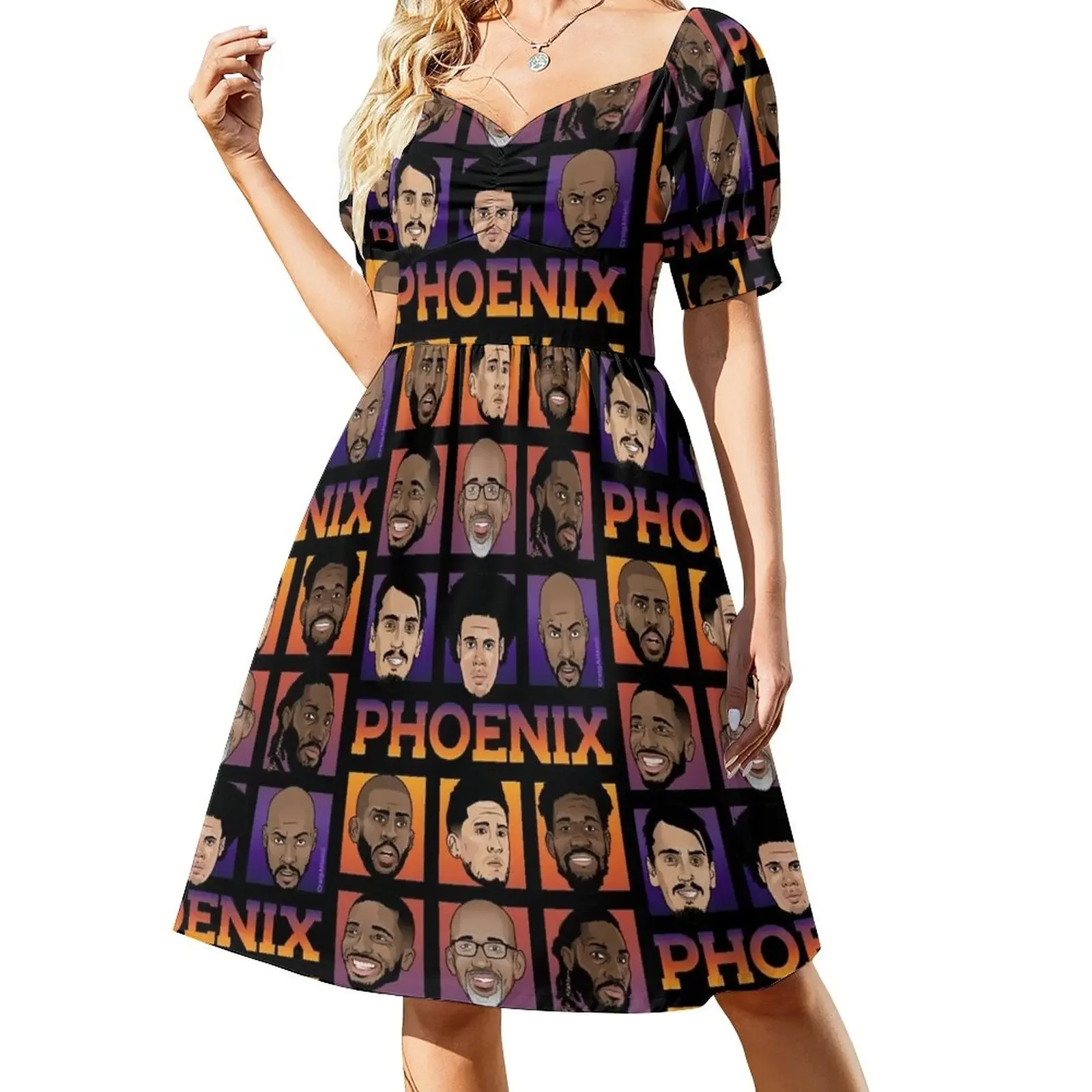 

Phoenix Roster 20-21 Sunset edition. Short-Sleeved Dress women's clothing summer 2025 novelties summer dress woman 2025
