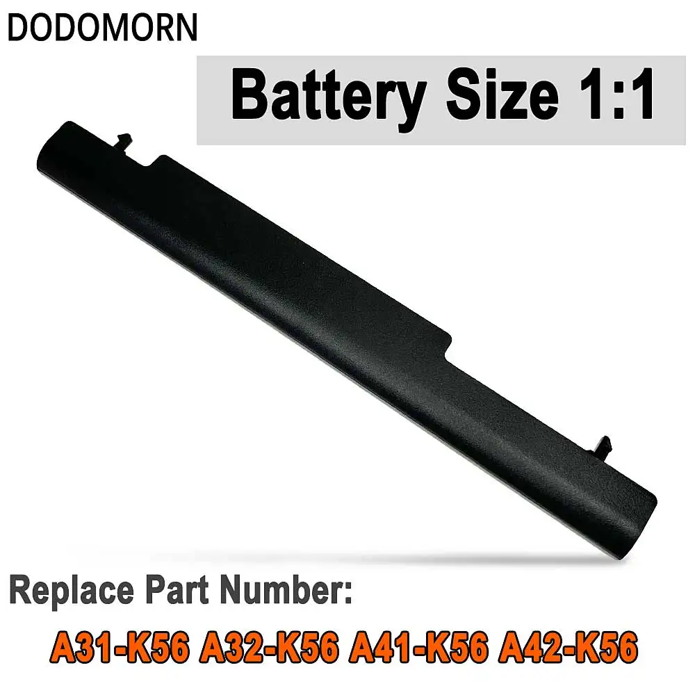 

New A41-K56 Battery For ASUS K46 K46C K46CA K46CM K56 K56CA K56CM S46C S56C R505CA A32-K56 A42-K56 High-Quality 15V 44WH 2950mAh