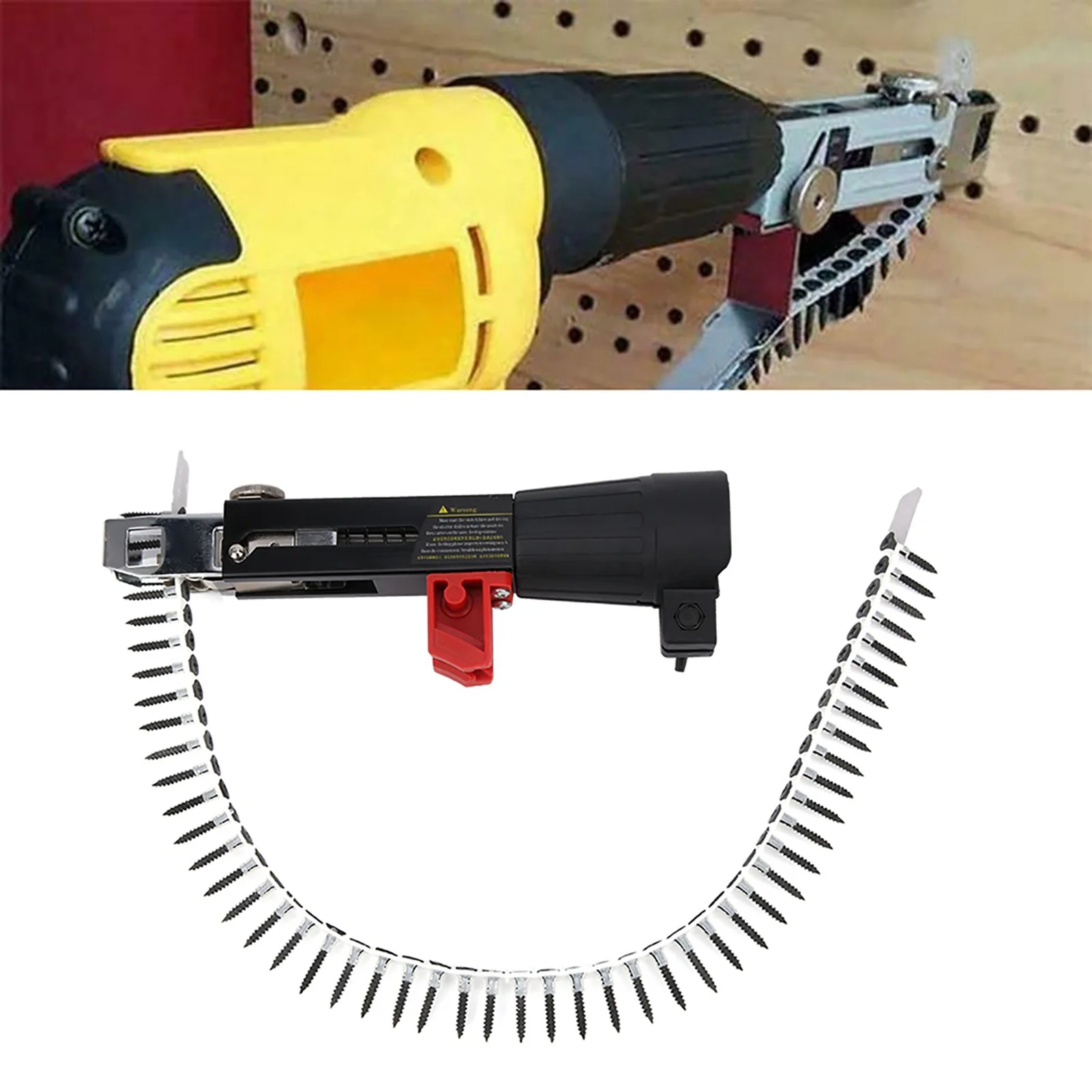 Screw Tightening Equipment Adapter Screw Gun Automatic Chain Nail Gun Electric Drill Screw Tightening Equipment Woodworking Tool