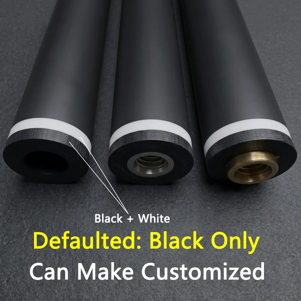 Pure Carbon Fiber Pool Cue Shaft 29.3in 12.4~12.5mm Regular Billiard Shaft 21.4~21.5mm Joint OD
