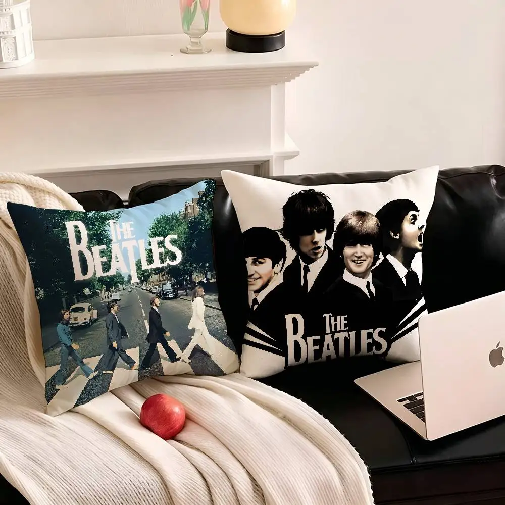 1pc Rock Band The Beatles Anime Pillow Case Fashion Square Pillowcase Bedroom Sofa Room Ins Decoration Leisure