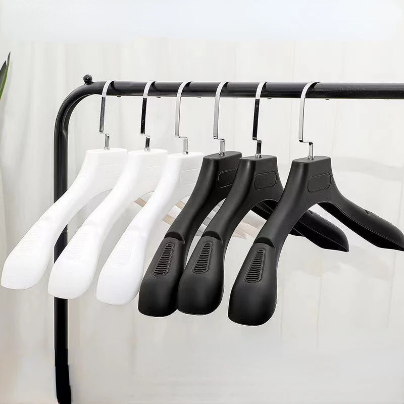 

Wide Shoulder Hangers Non Slip Clothes Selling Shop Suit Dress Coat Rack Pants Clip Bedroom Cloakroom Wardrobe Organization Tool