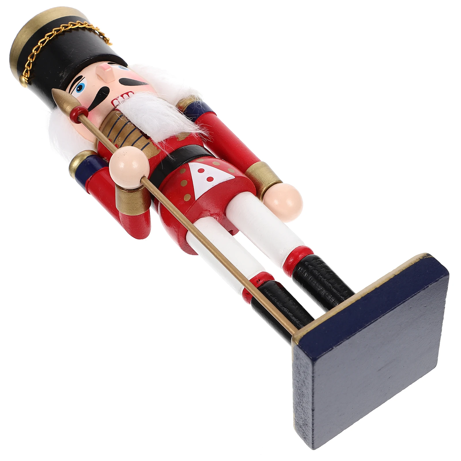 

1pc Wooden Nutcracker Decoration Christmas Xmas Nutcracker Ornament Desktop Home Office Decor Craft Vintage Style Soldier Figure