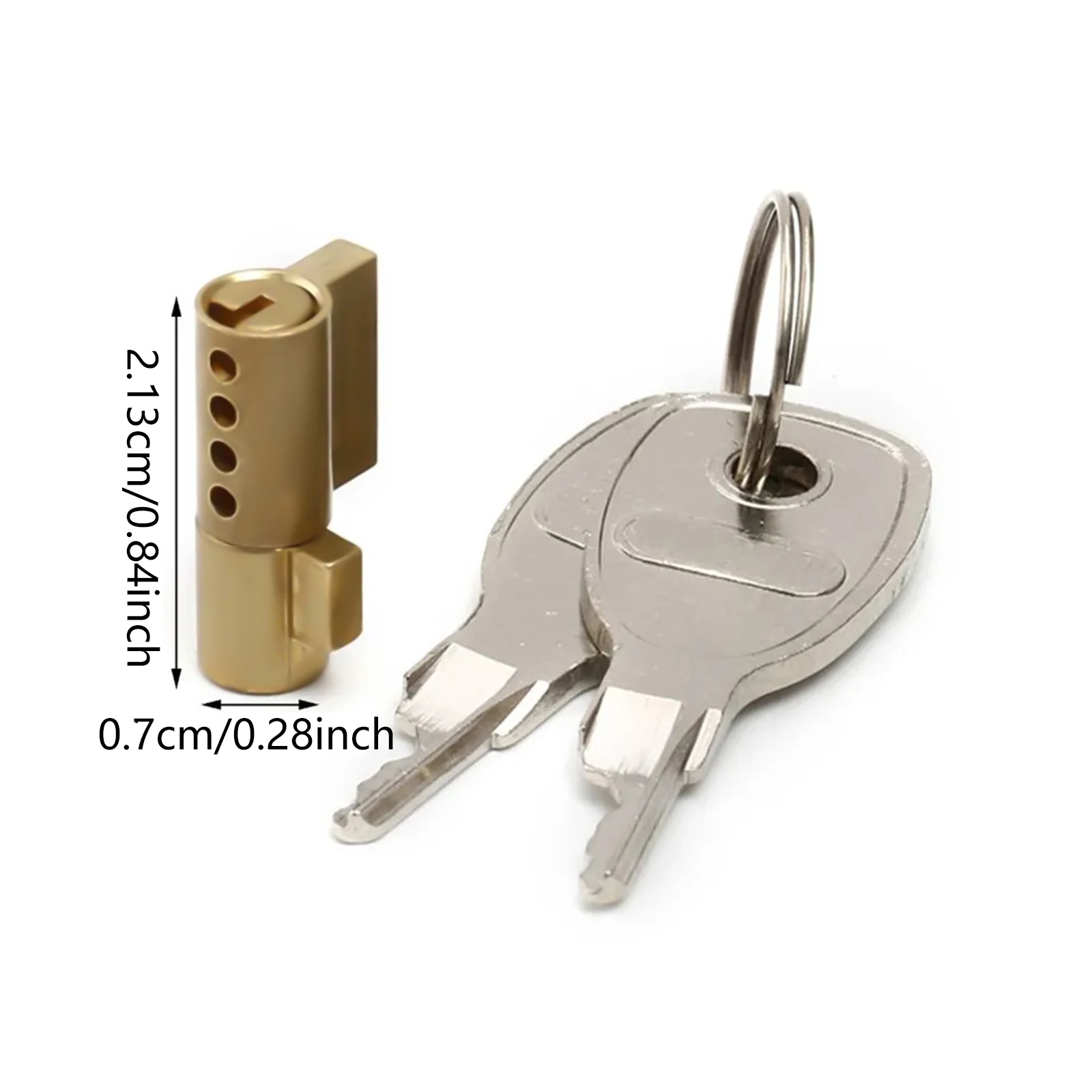 Anti-Theft Lock Cylinder Automotive Hood Locks Cylinder with Keys for RV Trailer Truck Boat Containers