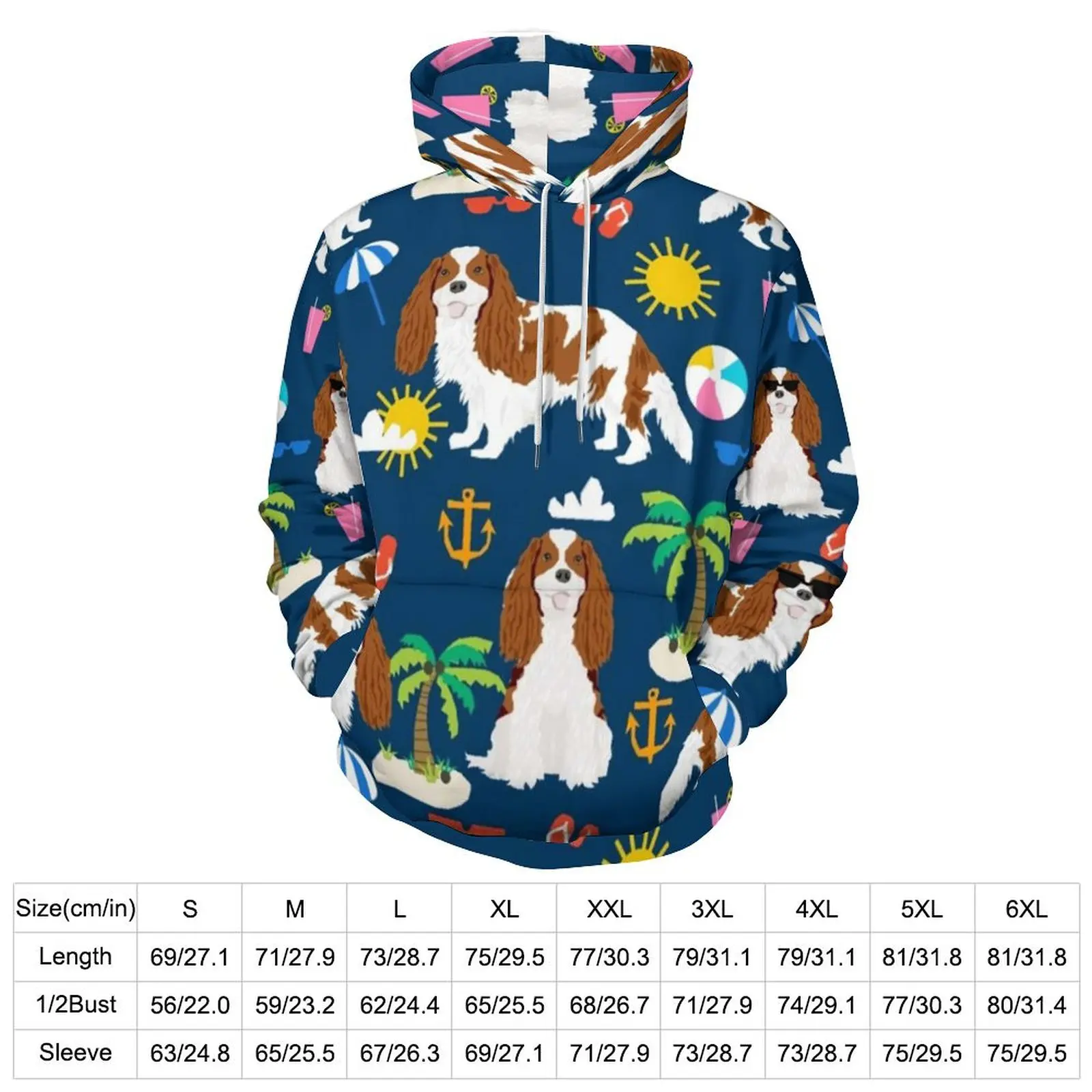 Tropical Vacation Sunshine Casual Hoodies Beach Day Y2k Graphic Loose Hoodie Winter Long-Sleeve Streetwear Oversize Sweatshirts