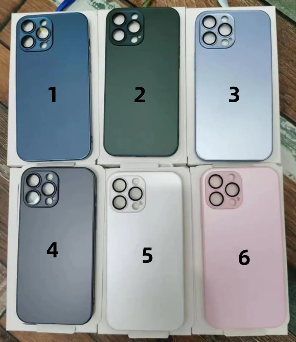 10pcs AG Silicone Matte Glass Case For iphone 15 14 13 12 11 Pro Max ProMax Frosted Glass Phone Case With Integrated lens Film