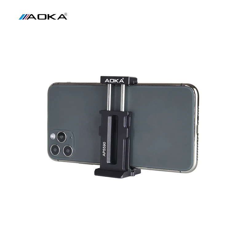 AOKA AP5590 حامل هاتف ثلاثي القوائم Selfie عصا حامل كليب العالمي الهاتف الذكي محول لايف كليب E-كليب شحن مجاني