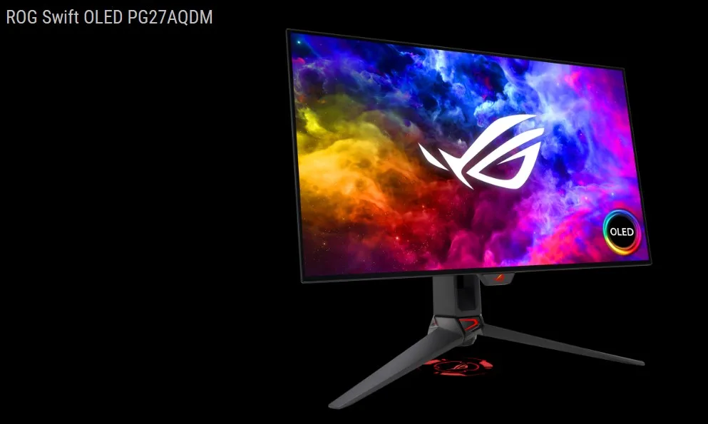ROG 26,5-calowy ekran OLED 2K Gaming IPS Monitor 240HZ PG27AQDM