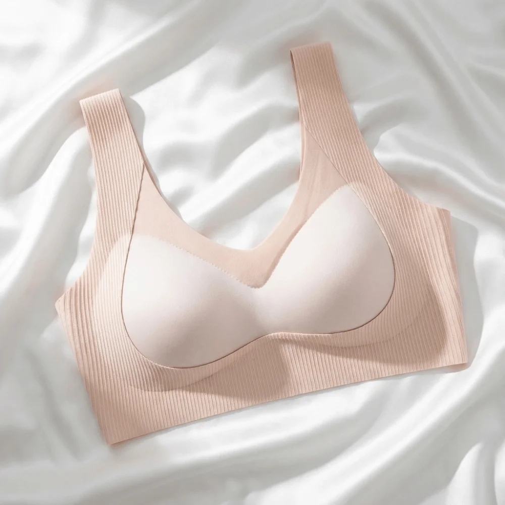 

Breathable Close-fitting Seamless Bra Shockproof Deep V Brassiere for Women Beautiful Back Wireless Bra Girls