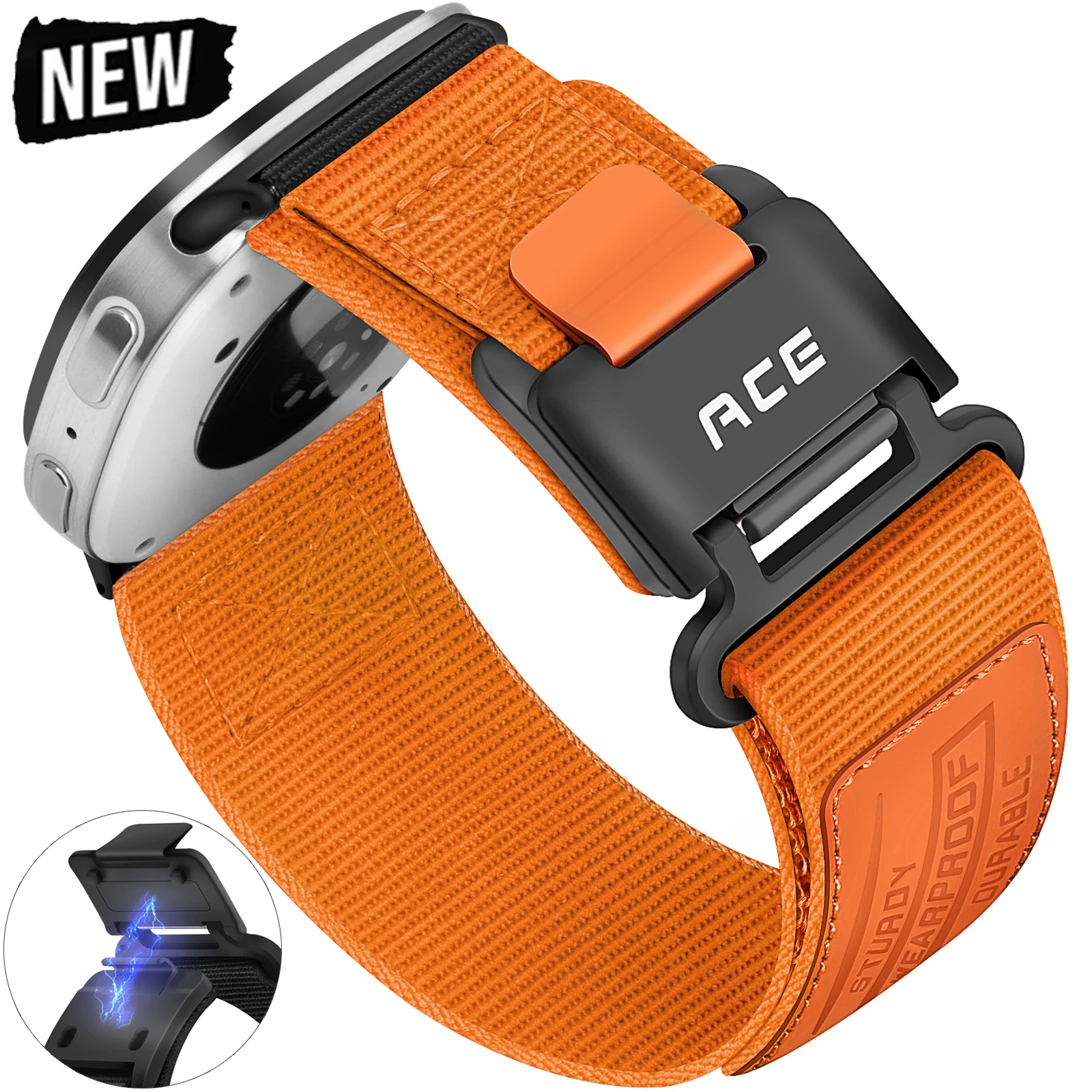 

Nylon Magnetic Strap for Samsung Galaxy Watch 8/8 Classic 40mm 44mm 46mm Sports Breathable Bracelet Galaxy Watch Ultra 47mm 2025