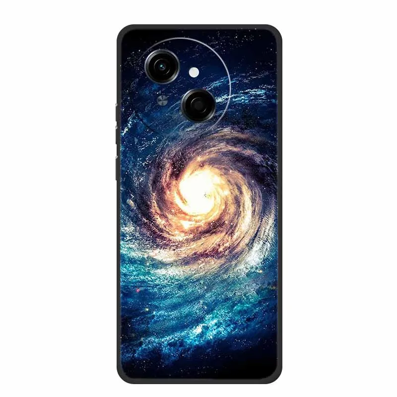 حافظة هاتف لهاتف Tecno Spark Go 1 S غطاء خلفي مقاس 6.67 بوصة من السيليكون الأسود الناعم من مادة البولي يوريثان الحراري لهاتف Tecno Spark Go 1S حافظة Go1S Funda Para