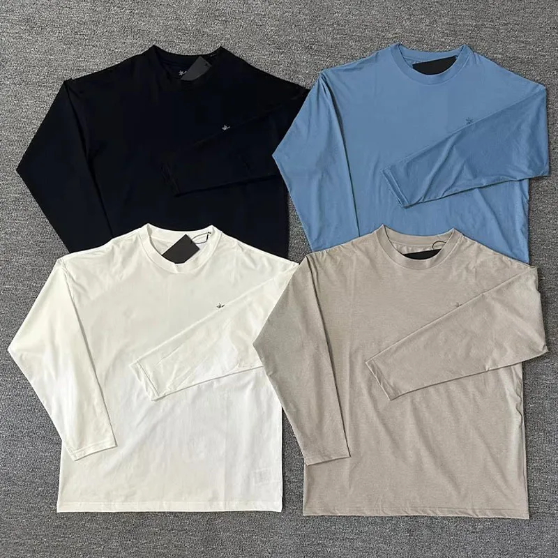 

Сплошной цвет, размер с принтом, бирка с длинным рукавом, футболка Goldwin, японская мужская и женская быстросохнущая тонкая дышащая футболка, топы, нижнее белье, одежда