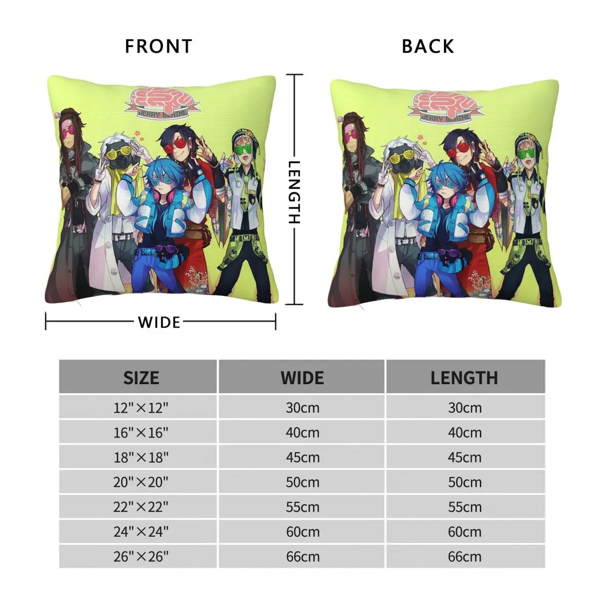 Dramatical Murder Anime Square Pillowcase Cushion Cover Pillow Case Throw Pillow Cover for Home Sofa Living Room