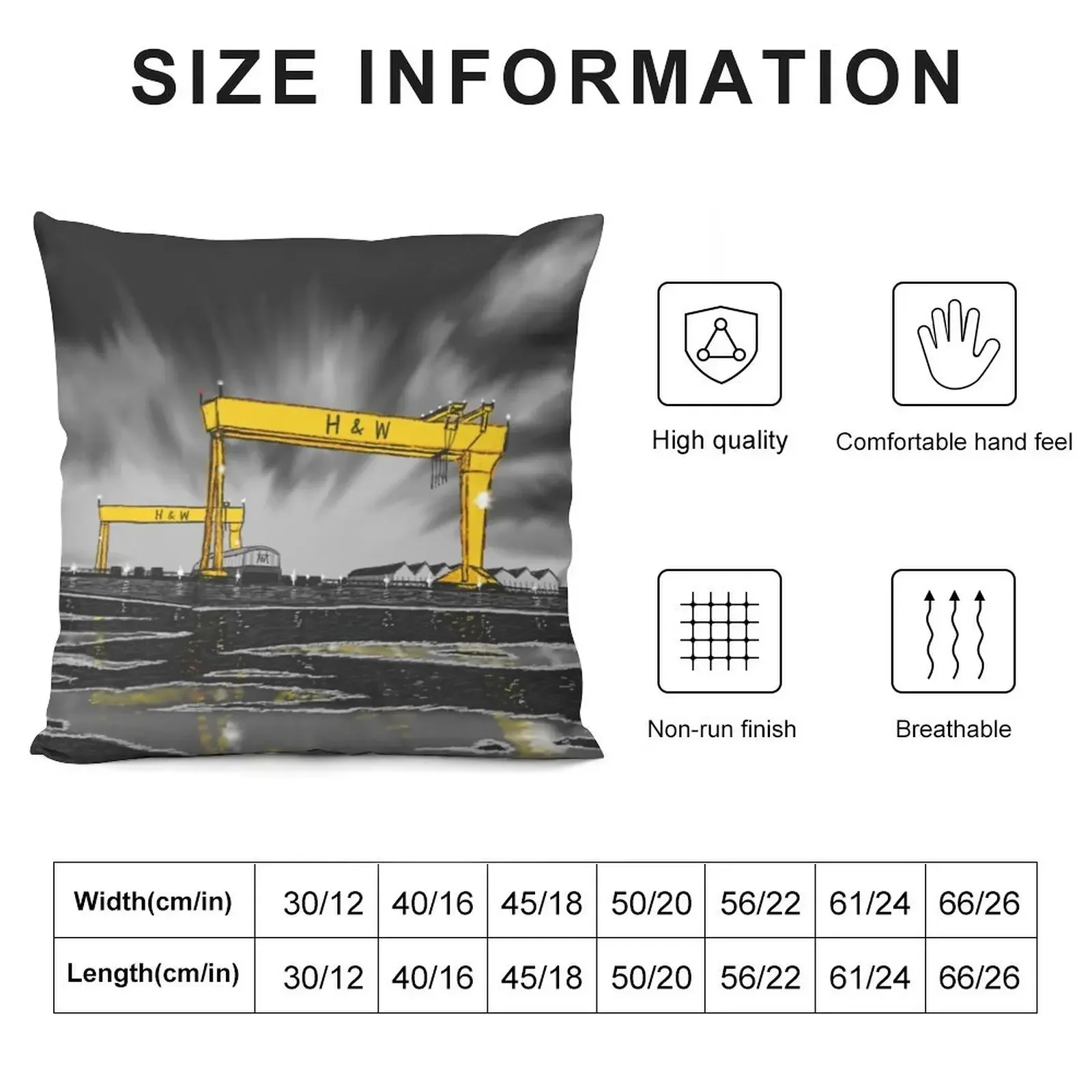 Harland and Wolff on a rainy night Throw Pillow Cushion Child bed pillows Cushions Home Decor Decorative Sofa Cushion pillow