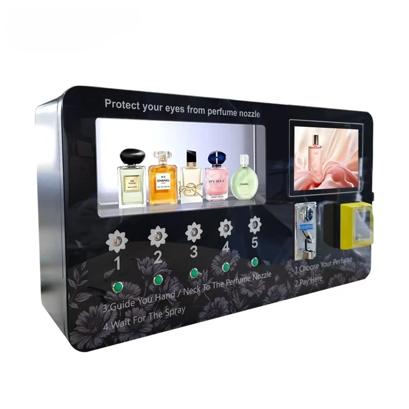 

Customize Popular Wall Mounted Automatic Perfume Spraying Vending Machine Small Mini Perfume Vending Machine Spray