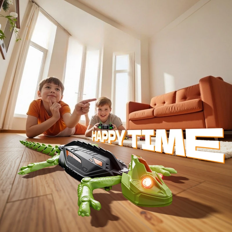 Camaleón de lagarto trepador de pared con Control remoto eléctrico, coche de reptil simulado, coche de Control remoto de animales Gecko, juguetes para niños