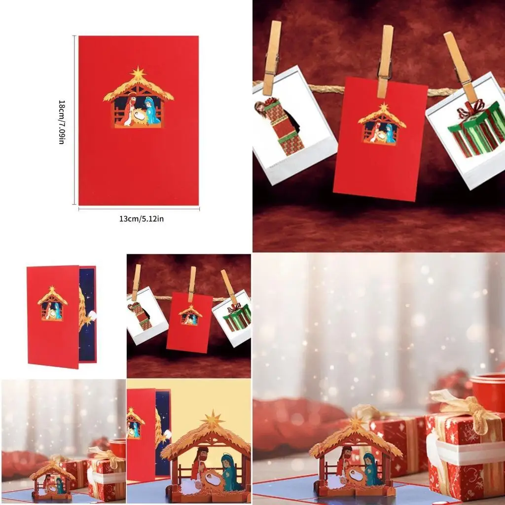 

G6KF Festival Popup Greeting Card with Christmas for Various Ages During Holidays