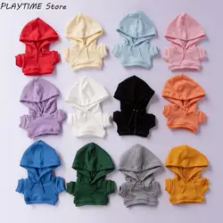 Ropa hecha a mano para muñecas BJD, sudaderas con capucha de 10/15/20cm, sudadera de algodón, trajes para muñecas BJD 1/12, Top para 1/11, OB11, 1/12