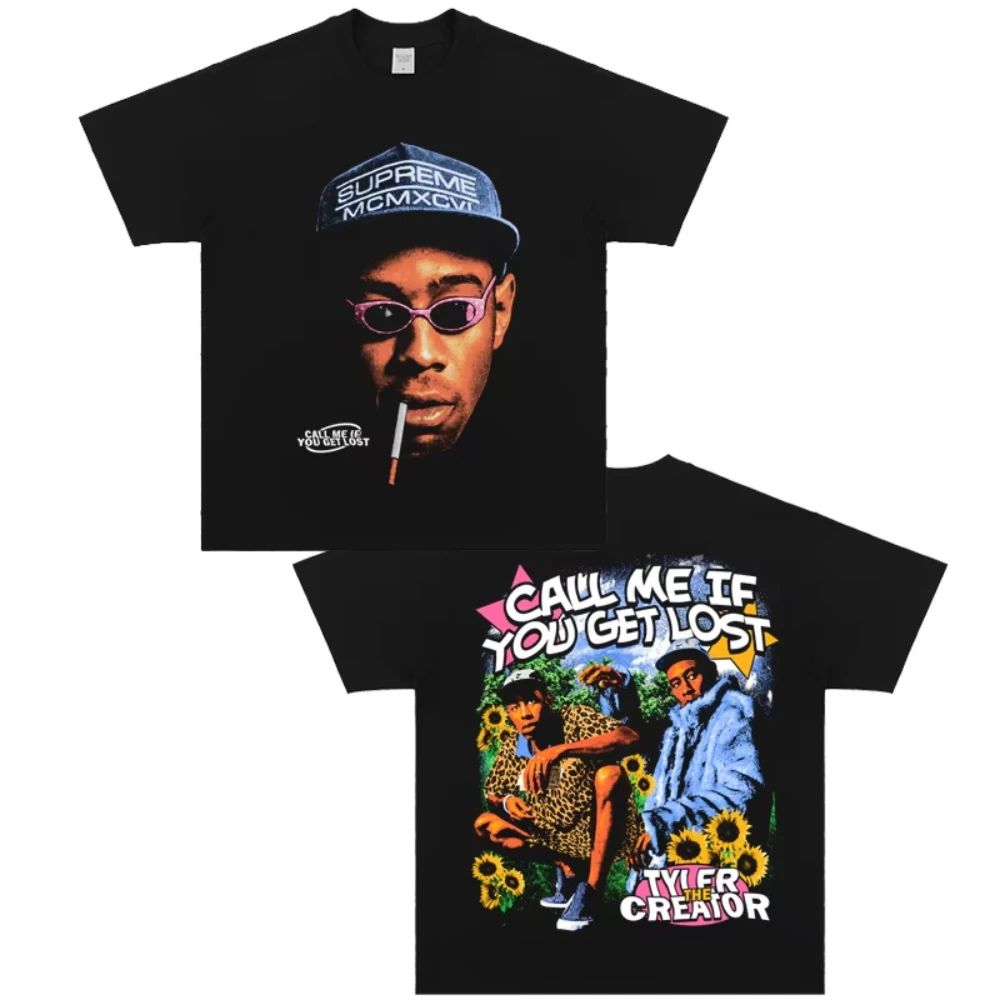 2025 Trend Tyler The Creator T-shirt Cotton Singer T Shirt Men Women Hip Hop Rapper Tee Short Sleeve Summer Oversized Tops