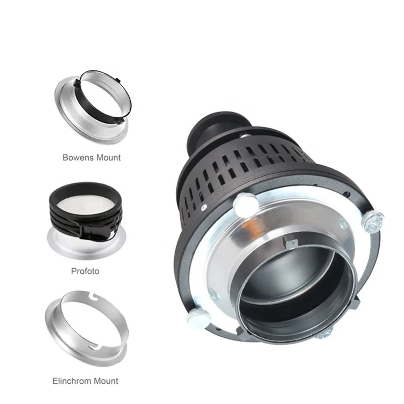 Fotografia cônica estúdio Strobe Flash Light, Snoot Refletor, Filtros de cor, Effect Card