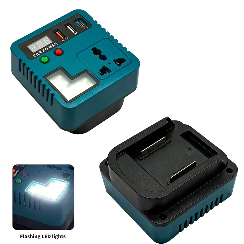Lithium Battery Inverter Portable Power Inverter for Makita 18V Lithium Battery for Charging Tools and Accessories with 