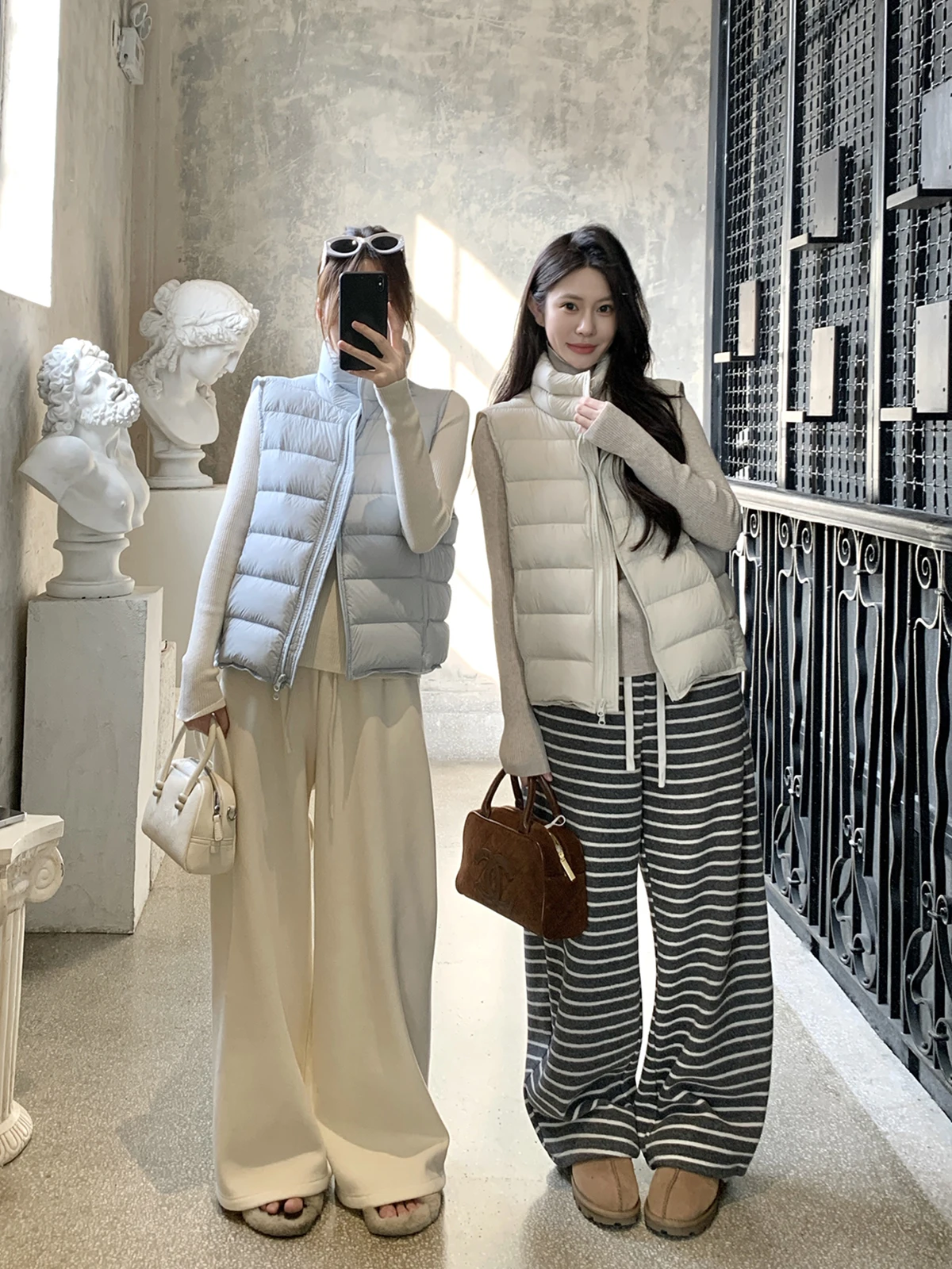 

Warmth Oversize Svel Stand Collar down Vest Women's Winter Outerwear Faionable Cozy Du down Jaet by Withmxboom