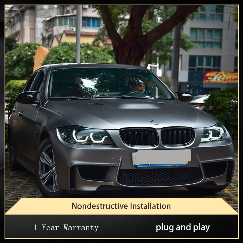 New Front Lamps For BMW E90 316i 318i 320 328 330i Automobile 2005-2012 Car Accessories Modified LED Dual Lens Xenon Head Lights