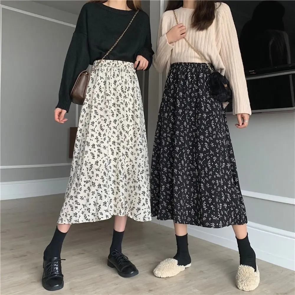 Rok Maxi A-Line klasik, rok Maxi elastis pinggang tinggi, rok panjang, Rok Midi Bohemian, musim panas