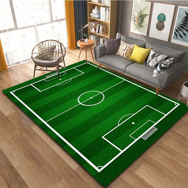 

Soccer Field Football Field Team Sports Area Rugs for Living Room Bedroom Decoration Rug Children Play Room Mat Anti-slip Carpet