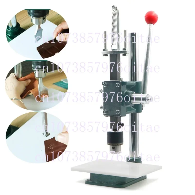 Leather Art Silent Cutting Machine Lingchan Silent Small Manual Punching Machine with Backing Plate Leather Punching DIY Tool