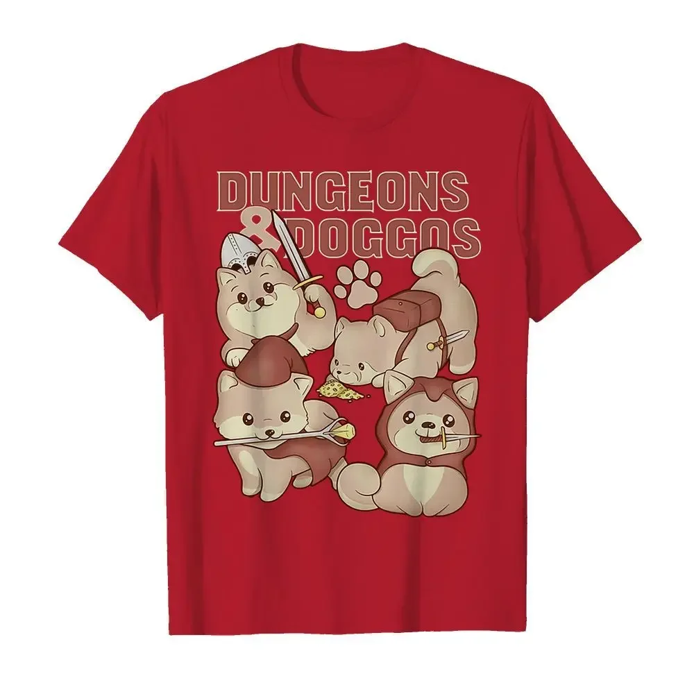 Dungeons Doggos T-Shirt 100% Cotton O-Neck Summer Short Sleeve Casual Mens T-shirt Size S-3XL