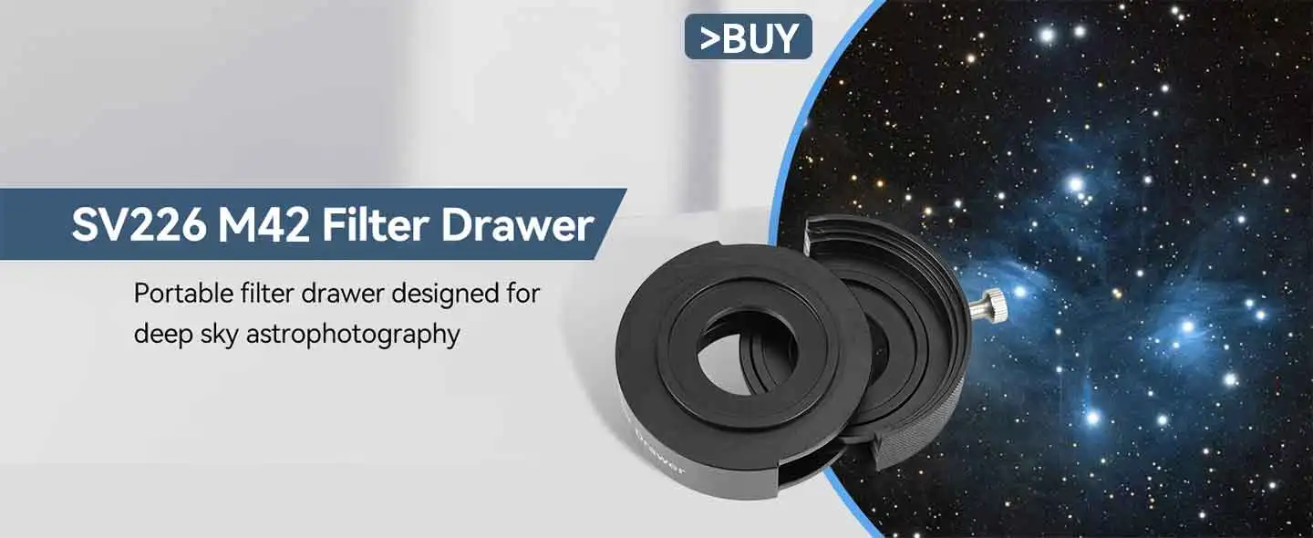 Svbony SV226 M42/M54 Filterschublade Doppelmagnetverstärkung Doppelhalter Schalten für Deep-Sky-Teleskopfotografie – Detail 1