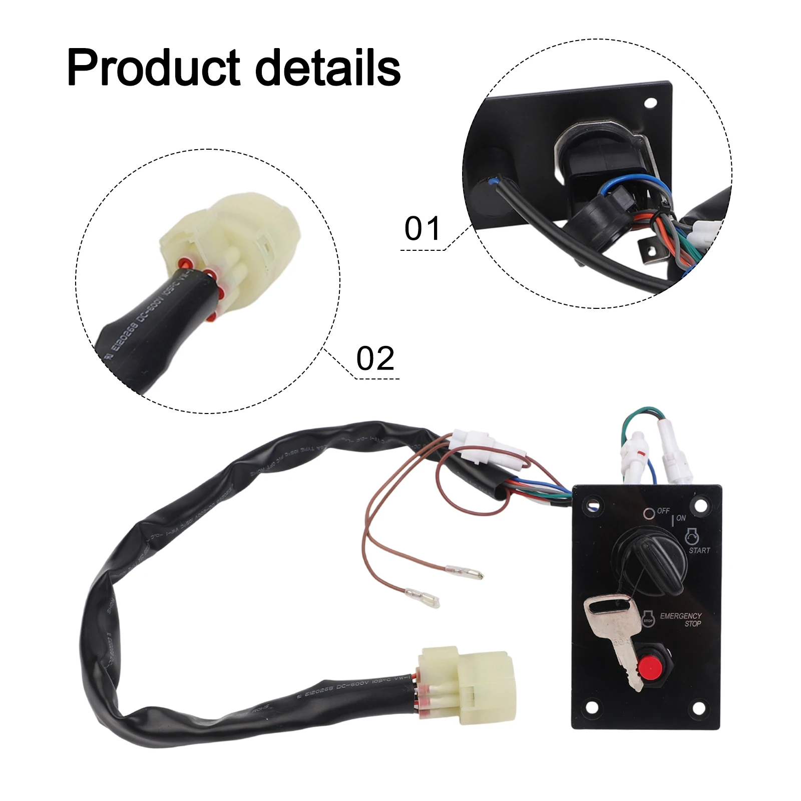 Marine Ignition Panel Ignition Key Switch Panel Enhanced Safety Ignition Switch Boat Accessory Intuitive Operation