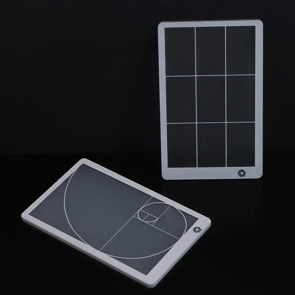 Kids Adults Transparent Viewfinder Ruler Triangle Drawing Golden Ratio Ruler Acrylic Composition Fibonacci Viewer Painting