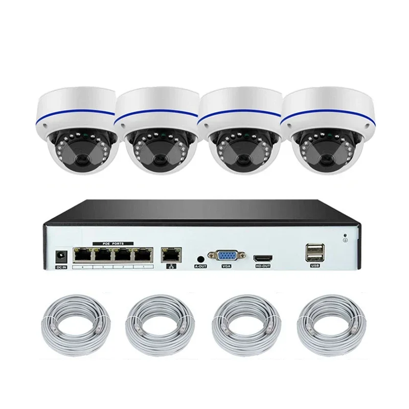 

Комплект IP-камер видеонаблюдения Xmeye 4CH с 4 МП HD, ночным видением, аудио и POE для систем NVR