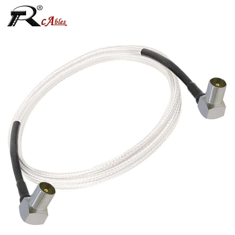 1PC  RF Coaxiial RG316 Cable TV Male Right Angle Switch to TV Male Pigtail Custom Cable Adapter for TV Signal  Customized
