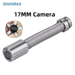 Sewer Pipe Inspection Camera Head, SYANSPAN 17mm Drain Sewer Pipeline Industrial Endoscope Camera Parts Replacement +Wheel